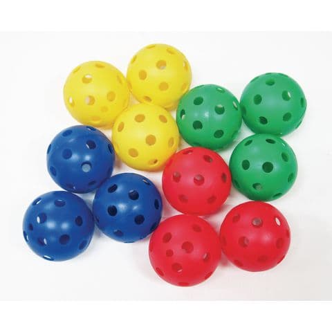 Small Plastic Perforated Balls - 63mm(Dia). Pack of 12