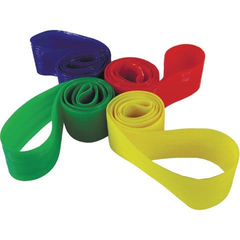 Pack of 10 PVC Team Bands - Red
