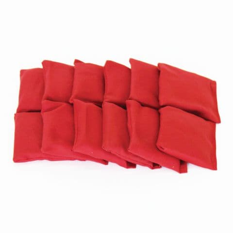 Square Bean Bags - Pack of 12. Red