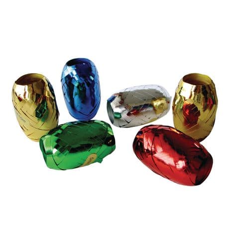 Metallic Curling Ribbon, Assorted Colours – Pack of 6