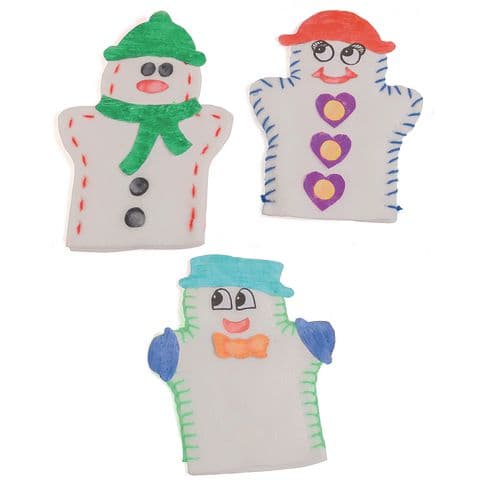Snowman Hand Puppets Sewing Activity - Pack of 30