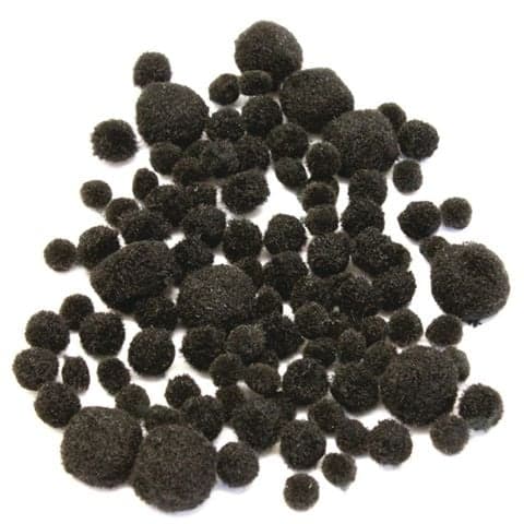Acrylic Mini Pom Poms, 5-15mm, Black – Pack of 100