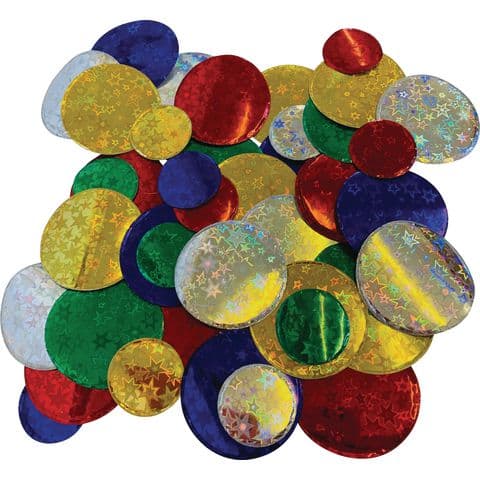Mixed Holographic Paper Circles - Pack of 1000