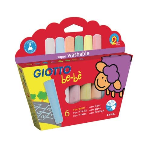 Giotto Be-Be Super Chalks - Pack of 6