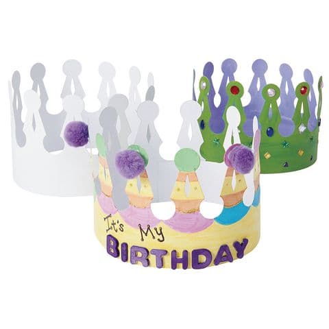 Decorate Your Own Crowns - Set of 24