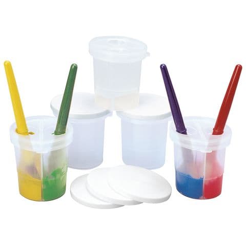 Colorations&reg; Double Dip Divided Paint Cups - Pack of 5