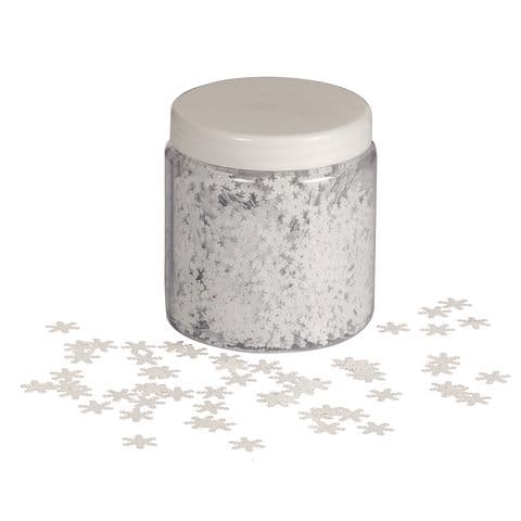 YPO Snowflake Sequin Shapes, White/Mother of Pearl – 70g Tub