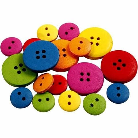 Coloured Wood Buttons