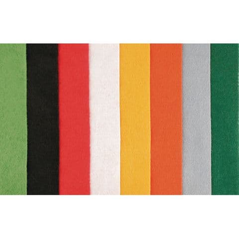 Christmas Felt Selection, 220 x 300mm - Pack of 32 Sheets