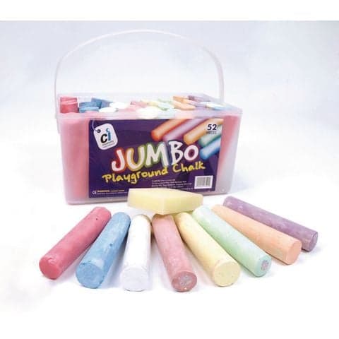 Playground Chunky Chalks - Pack of 52 x Assorted