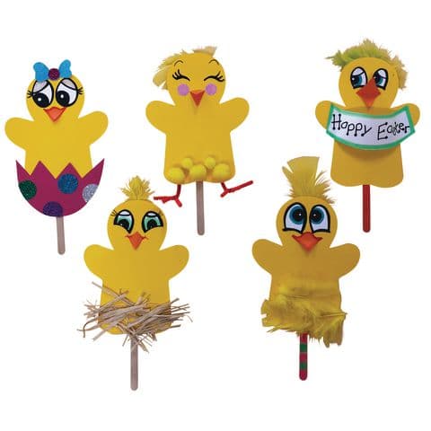 Easter Chick Stick Puppets – Pack of 30
