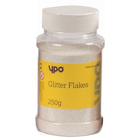 YPO Glitter Flakes, 250g – White