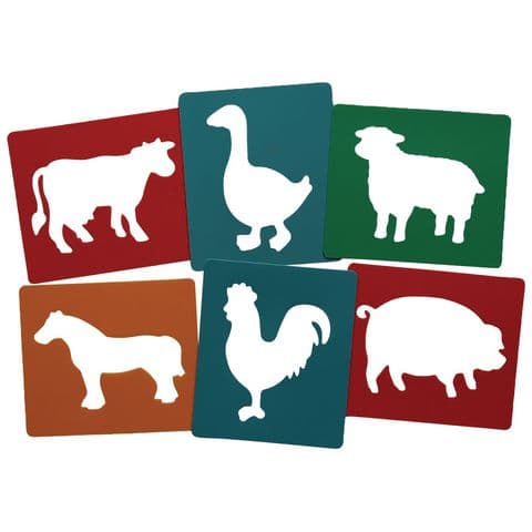 Farm Animal Stencils - Pack of 6
