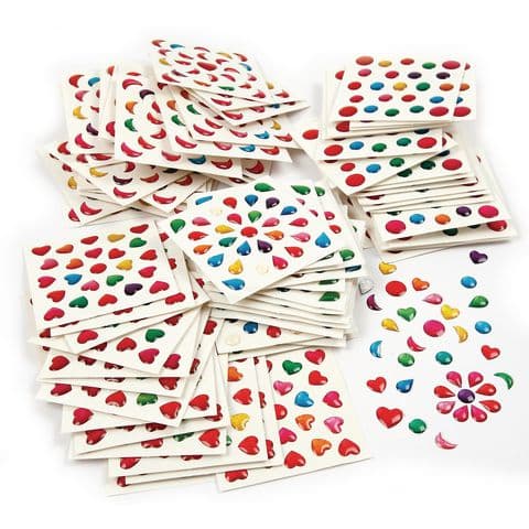 Adhesive Mini Stickers - Pack of 100 Assorted