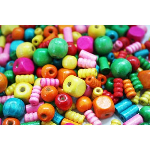 Wooden Beads - 2 litres