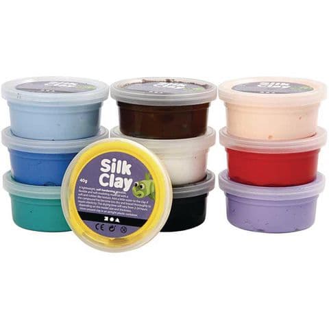 Silk Clay Primary Colours - 10 x 40g