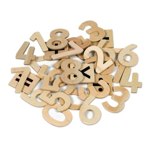Wooden Numbers - Pack of 35