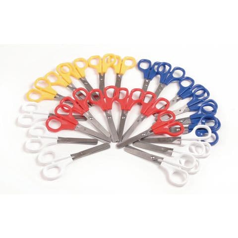 Colourful Classroom Scissors, Assorted Colours – Pack of 24