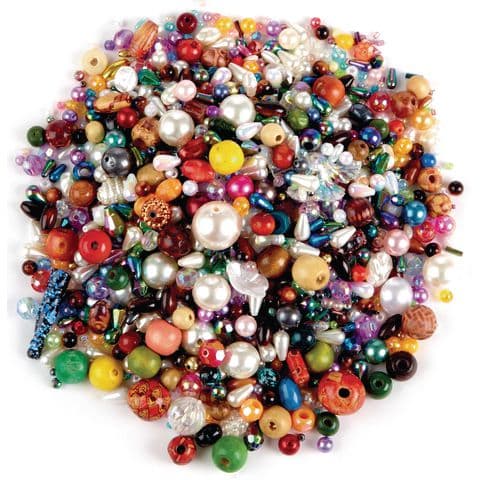 Assorted Jewellery Beads - 166g