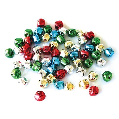 Jingle Bells, Assorted Colours, 15mm – Pack of 75