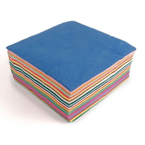 Assorted Felt Pack - Pack of 100, 23cm&sup2;