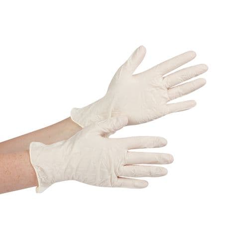 Vinyl Gloves, Powder Free, White, Large – Pack of 100