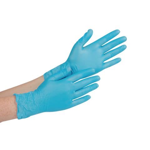 Vinyl Gloves, Blue Powder Free Small