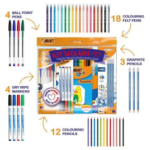 BIC Student Stationery Kit - 42 Pieces