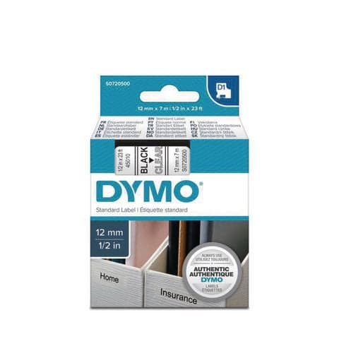 LabelManager D1 Tape Clear - 12mm x 7m