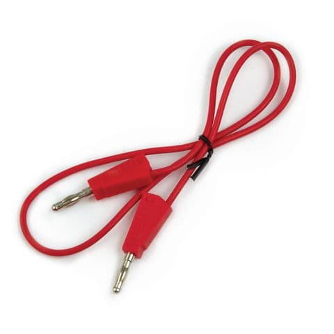 Stackable 4mm Banana Plug Leads - Red