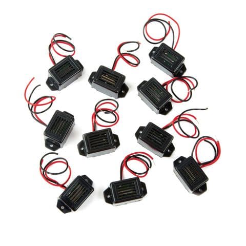 Miniature 6 Volt Buzzers & Leads Pack of 10