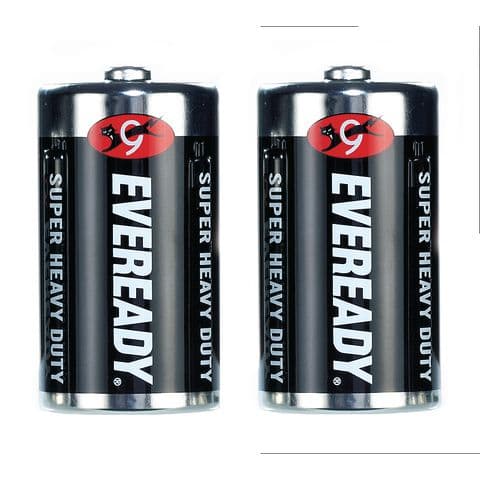 Eveready Super Heavy Duty Battery, D, 1.5V - Pack of 2