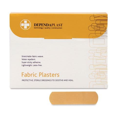 Plasters - Pack of 100, Stretch Fabric, 7.2 x 2.5cm