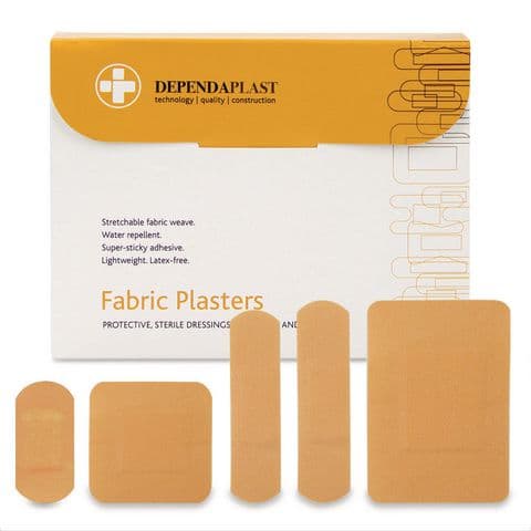 Plasters - Pack of 120, Stretch Fabric, Assorted