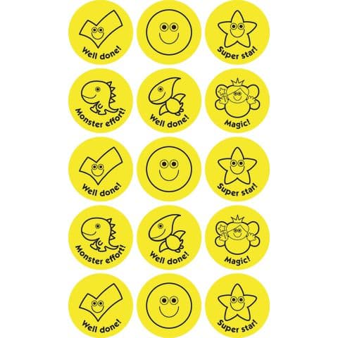 Yellow Budget Stickers Pack of 450