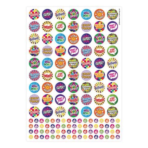 Mixed Praise Words Stickers: Pack of 1310