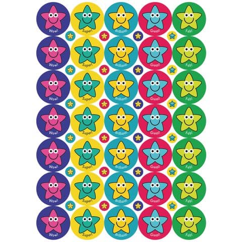 A4 Exclamations Stars Stickers