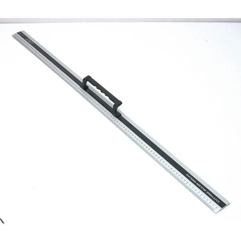 Aluminium Cutting 100cm Ruler with Black Grip Handle