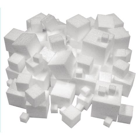 Polystyrene Cubes. Pack of 100