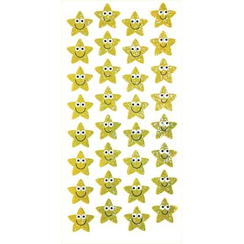 Gold Sparkly Stars Stickers