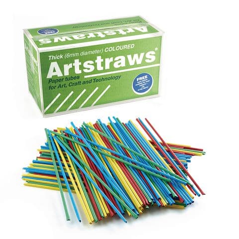 Jumbo Artstraws, Assorted Colours - Pack of 900
