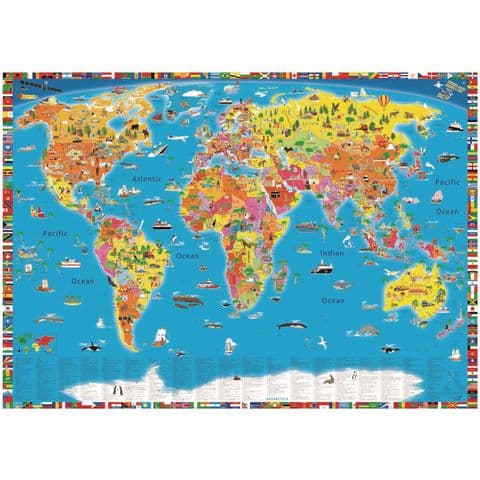 A1 Childrens World Map