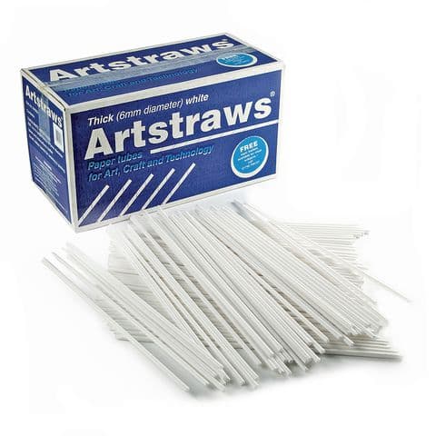 Jumbo Artstraws, White - Pack of 900