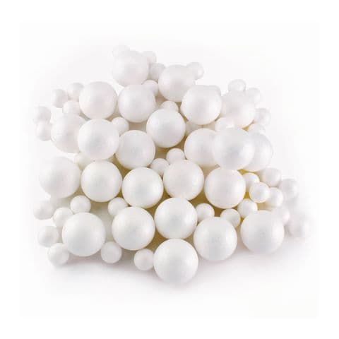 Polystyrene Balls, Assorted Sizes - Pack of 75