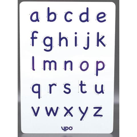 YPO A4 Letter Formation Whiteboards, Portrait, Alphabet/Plain - Pack of 5