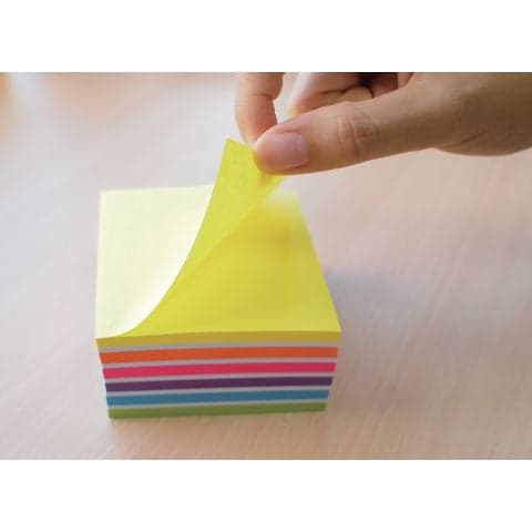 YPO Rainbow Sticky Notes Cube,76 x 76mm, 400 Sheets