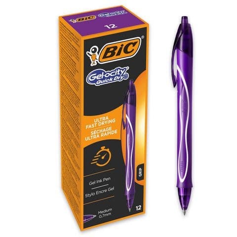 BIC Gelocity, Purple - Pack of 12