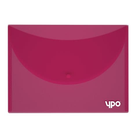 YPO Stud Wallets, A4+, Pink - Pack of 25