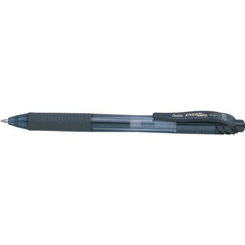 Pentel EnerGel X Retractable Rollerball Pen, Black - Pack of 12