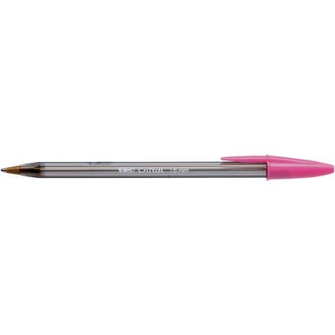 BIC&reg; Cristal Fun Ballpoint Pen, Large, Pink - Pack of 20.